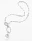 Fashion Silver Color Alloy Palm Pearl Pendant Geometric Necklace