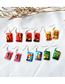 Fashion Orange Kimchi Noodles Instant Noodle Simulation Toffee Resin Earrings