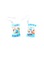 Fashion White Rabbit Candy Simulated Food Play Potato Chips Toffee Biscuit Resin Earrings