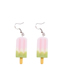 Fashion Tremella Hook Pink Imitation Food Play Contrast Color Ice Cream Ice Cream Earrings