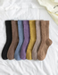 Fashion Caramel Colour Dark Pattern Solid Color Tube Pile Socks