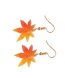 Fashion Ginkgo Biloba Ginkgo Maple Leaf Resin Alloy Earrings