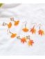 Fashion Maple Leaf Ear Clip Ginkgo Maple Leaf Resin Alloy Earrings