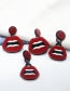 Fashion Type A Acrylic Lips Resin Alloy Earrings