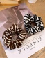 Fashion Coffee Color Stripes Big Bow Leopard Print Large Intestine Circle Hair Tie