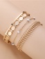 Fashion Golden Handmade Chain Hollow Leaf Multi-layer Bracelet