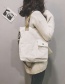 Fashion White Canvas Wideband Stitching Contrast Color Shoulder Messenger Bag