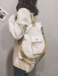 Fashion White Canvas Wideband Stitching Contrast Color Shoulder Messenger Bag