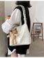Fashion Khaki Ribbon Bear Twisted Rope Shoulder Strap Doll Single Shoulder Messenger Bag