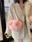 Fashion Pink Hairy Bunny Ears Chain Crossbody Shoulder Bag