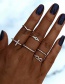 Fashion Golden 6-piece Alloy Diamond Geometric Ring