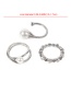Fashion White K 3-piece Alloy Pearl Geometric Ring