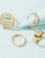 Fashion Golden 4-piece Alloy Geometric Ring