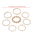 Fashion Golden 8-piece Alloy Geometric Ring