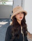 Fashion Apricot Thickened Rabbit Fur Letter Embroidery Fisherman Hat