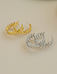 Fashion Silver Alloy Resin U-shaped Earrings