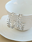 Fashion Silver Alloy Resin U-shaped Earrings