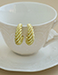 Fashion Golden Alloy Twisted Ear Studs