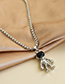 Fashion Silver Alloy Chain Space Puppet Necklace