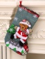 Fashion Old Man Linen Santa Christmas Stocking Gift Bag
