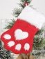 Fashion Red Christmas Shaggy Dog ??paw Candy Bag