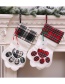Fashion Red Dog Paw Christmas Sock Bag Tree Pendant