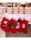 Fashion White Side Socks (random Pattern) Christmas Applique Old Man Snowman Christmas Stocking