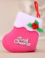 Fashion Pink Christmas Letters Contrast Color Christmas Socks