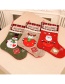 Fashion Deer Christmas Printed Plaid Large Christmas Socks
