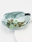 Fashion Blue Fabric Cross Inlaid Flower Rhinestone Geometric Headband