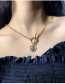 Fashion Golden Queen Coin Diamond Pendant Necklace