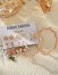 Fashion Pink Alloy Tassel Crystal Winding Butterfly Earring Set