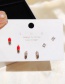 Fashion Golden Micro-inlaid Zircon Capsule Small Pill Earring Set