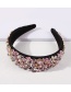 Fashion Pink Fabric Alloy Diamond Sequin Headband