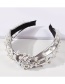 Fashion Silver Pu Pearl Knotted Hair Band