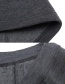 Fashion Dark Gray Round Neck Mens Thermal Underwear Thickened Plus Velvet Suit