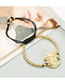 Fashion Golden Braided Zircon 4mm Copper Beads Snake-shaped Gold-plated Bracelet