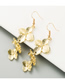 Fashion Golden Flower Tassel Alloy Plating Earrings