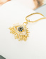 Fashion Golden Micro Inlaid Zircon Eye Cutout Necklace