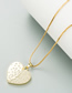 Fashion Golden 18k Copper-plated Gold Micro-inlaid Zircon Heart Necklace