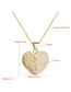 Fashion Golden 18k Copper-plated Gold Micro-inlaid Zircon Heart Necklace