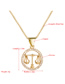 Fashion Balance Round Bead Constellation Diamond Hollow Pendant Necklace