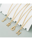 Fashion C Gold Copper-plated Real Gold Letter Pearl Hollow Necklace