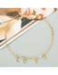 Fashion Happy Copper Plated Real Gold Letter Chain Necklace