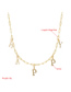 Fashion Love Copper Plated Real Gold Letter Chain Necklace