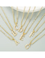 Fashion Y Gold Alloy Claw Chain With Diamond Letter Pendant Necklace