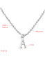 Fashion I Silver Alloy Claw Chain With Diamond Letter Pendant Necklace