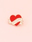 Fashion Red Love Alloy Letter Paint Brooch