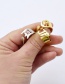 Fashion Gold Color Z Ancient English Letter Hollowed Titanium Steel Ring