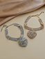 Fashion Gold Color Alloy Diamond Love Necklace